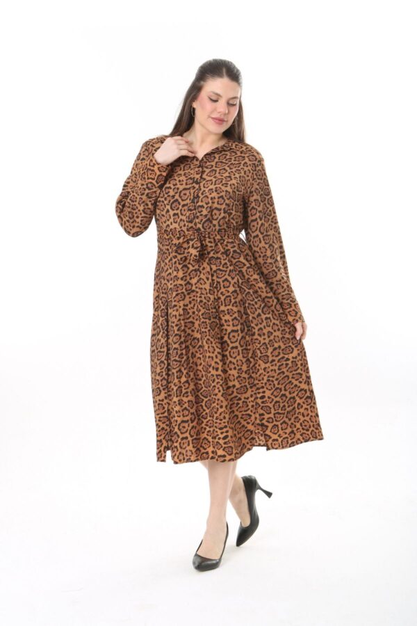 Long Sleeved Dress with Tie Front and Side Hip Zipper