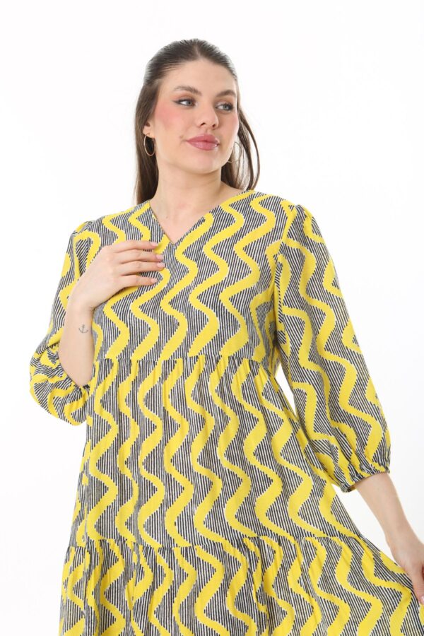 10 Long Sleeve Elasticated Cuf midi Dress