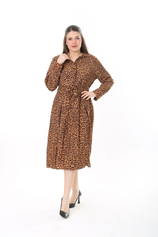 Long Sleeved Dress with Tie Front and Side Hip Zipper