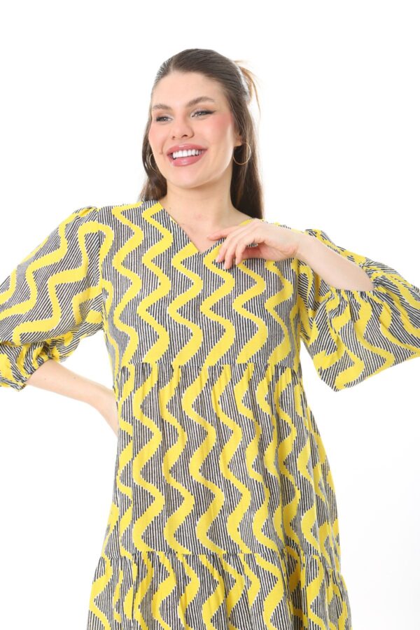 12 Long Sleeve Elasticated Cuf midi Dress