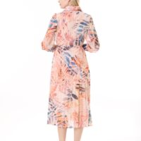 Women's Lined Chiffon Sunray Pleated KNEE LENGHT Dress with Tie Back 115 CM