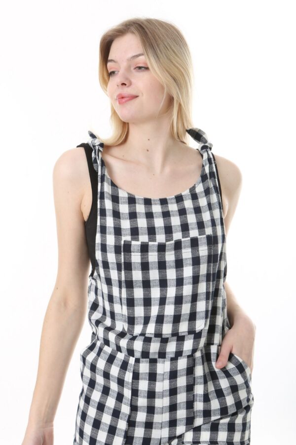 Tie Shoulder Patch Pocket 3 Quarter Jumpsuit