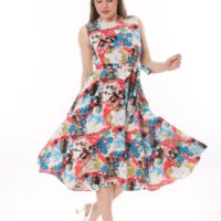 Linen Flare Slevles dress
