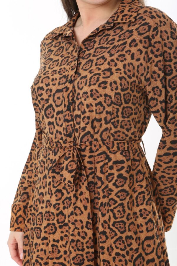 Long Sleeved Dress with Tie Front and Side Hip Zipper