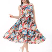 Linen Flare Slevles dress