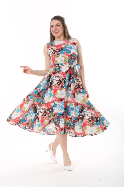 Linen Flare Slevles dress