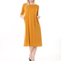 Jersey Midi Dress long sleve