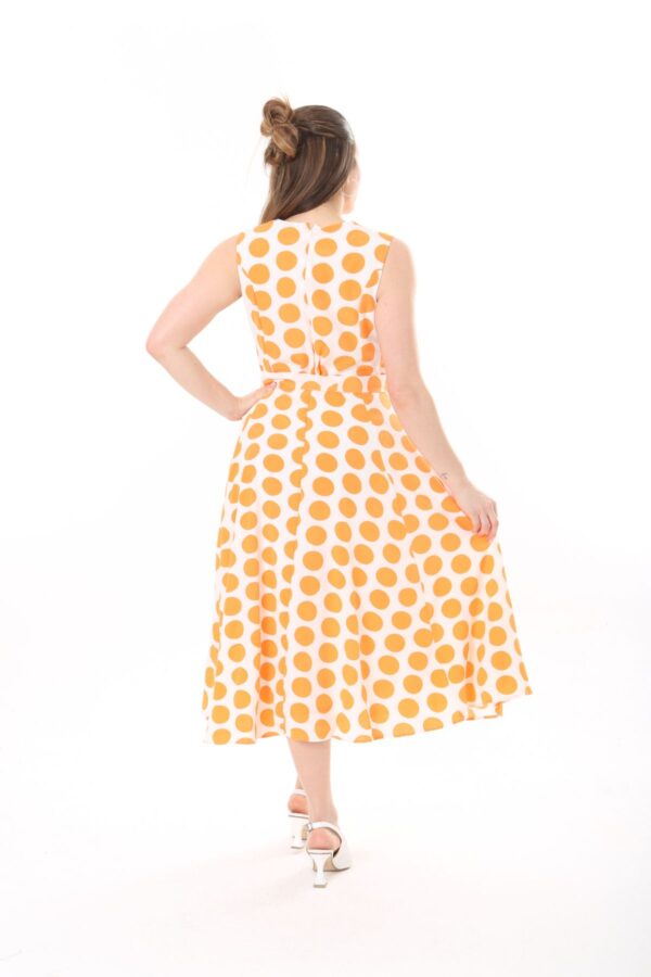 Unlined Polyester Sleeveless Dress