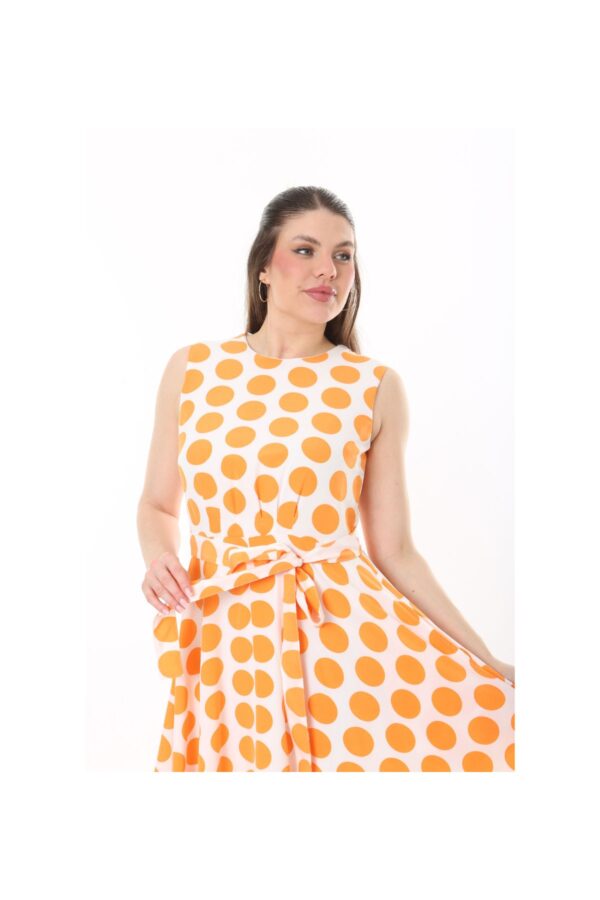 Unlined Polyester Sleeveless Dress