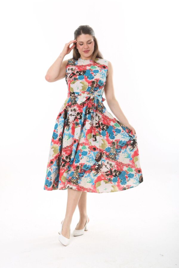 Linen Flare Slevles dress