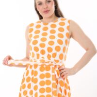 Unlined Polyester Sleeveless Dress
