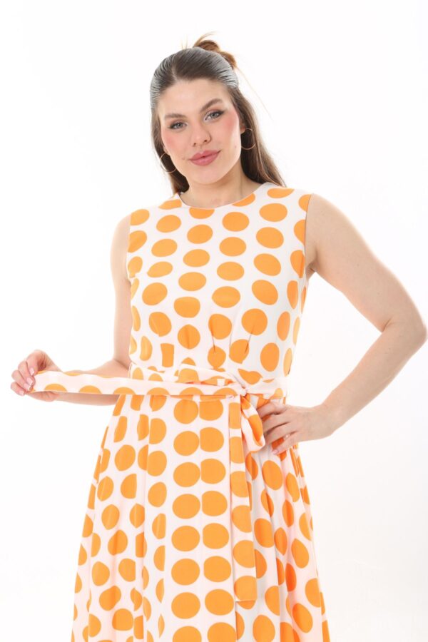 Unlined Polyester Sleeveless Dress