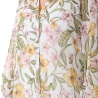 Long Sleeved Chiffon shirt with front Tie Blouse with Cami