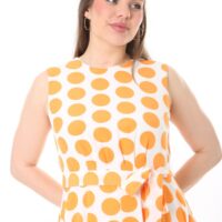 Unlined Polyester Sleeveless Dress