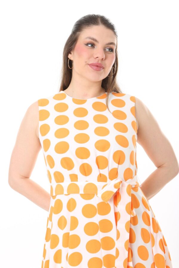 Unlined Polyester Sleeveless Dress