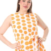 Unlined Polyester Sleeveless Dress