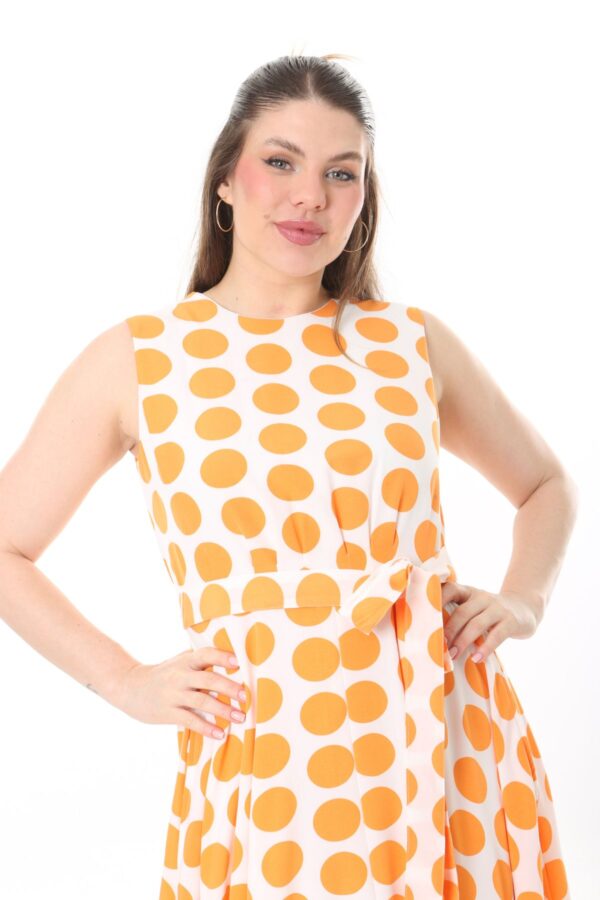 Unlined Polyester Sleeveless Dress