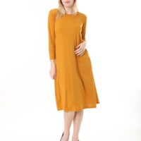 Jersey Midi Dress long sleve