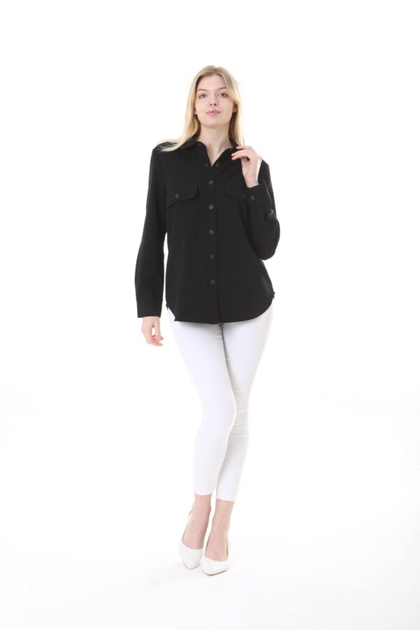 xr:d:DAGCgREvofI:12,j:615166317609252104,t:24041517 Black Poly Viscose unlined Jacket with Pockets