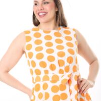 Unlined Polyester Sleeveless Dress