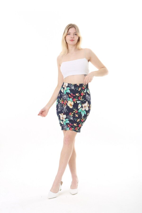 Womens Jersey Mini  Skirts - Print
