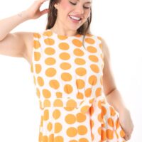Unlined Polyester Sleeveless Dress