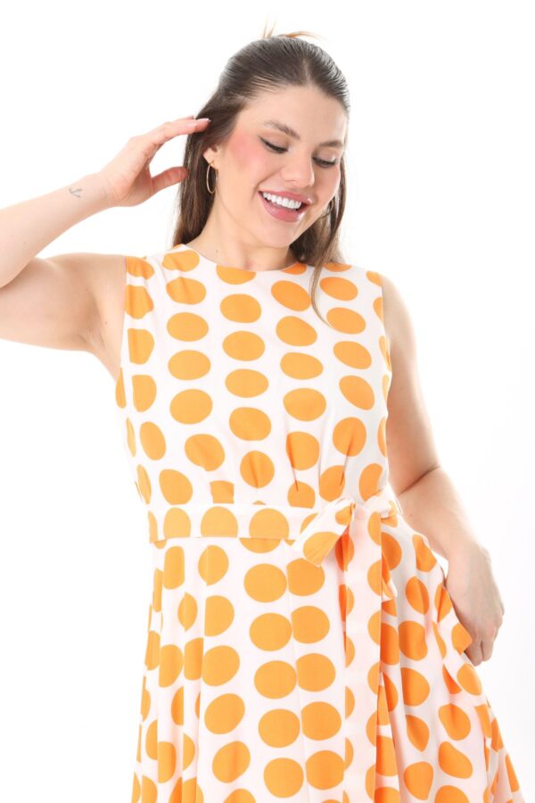 Unlined Polyester Sleeveless Dress