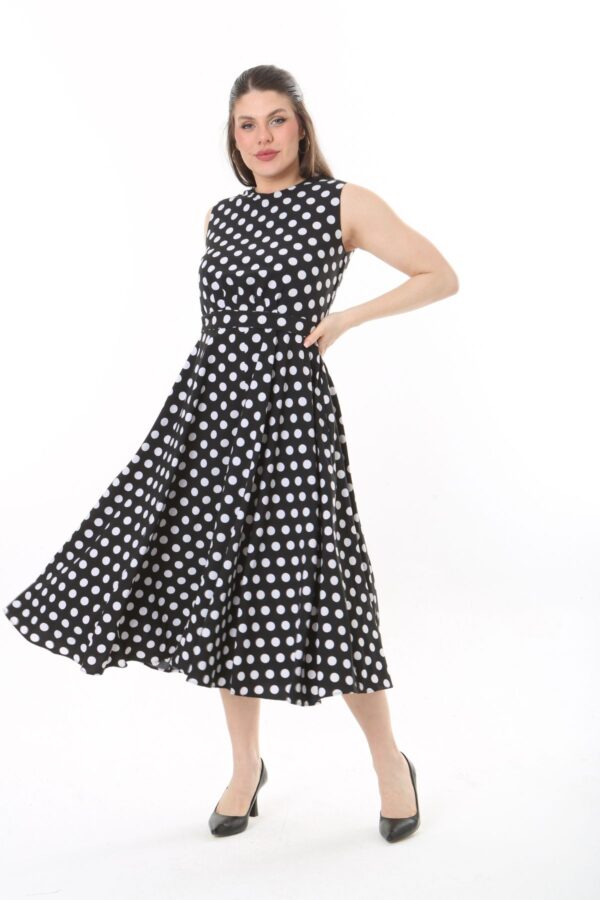 Unlined Polyester Sleeveless Dress