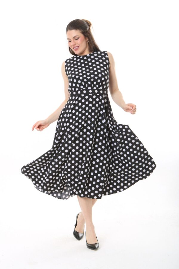 Unlined Polyester Sleeveless Dress