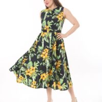 Linen Flare Slevles dress