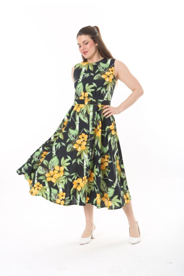 Linen Flare Slevles dress