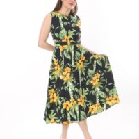 Linen Flare Slevles dress
