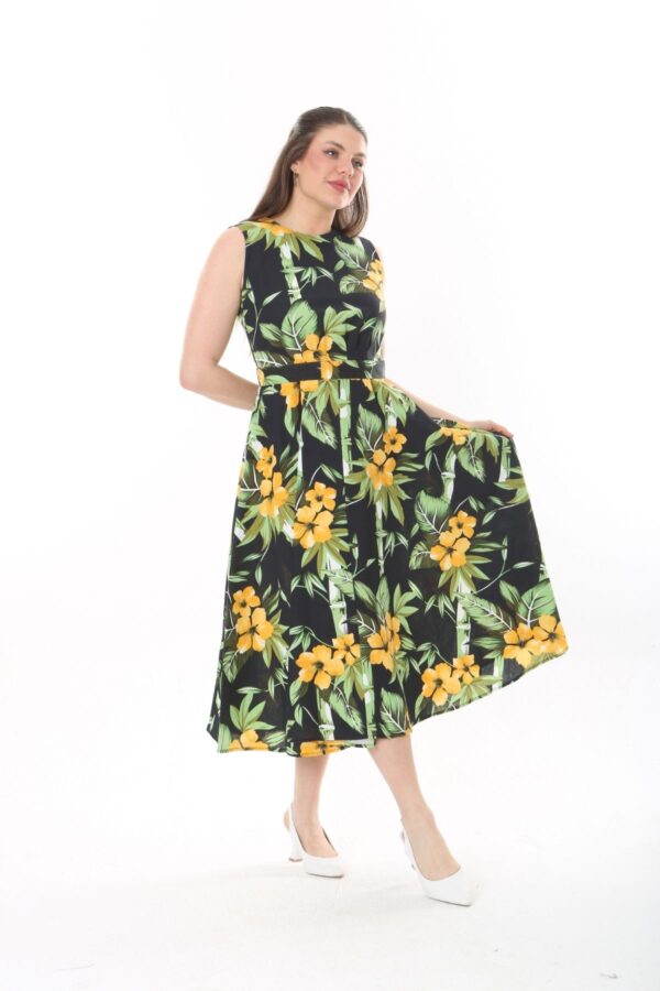 Linen Flare Slevles dress