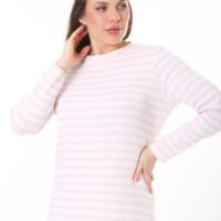 Long Round Necked Cotton/Polyester Maxi Dress