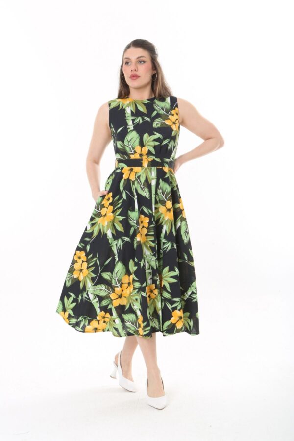 Linen Flare Slevles dress