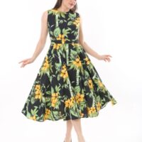 Linen Flare Slevles dress