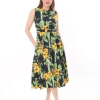Linen Flare Slevles dress