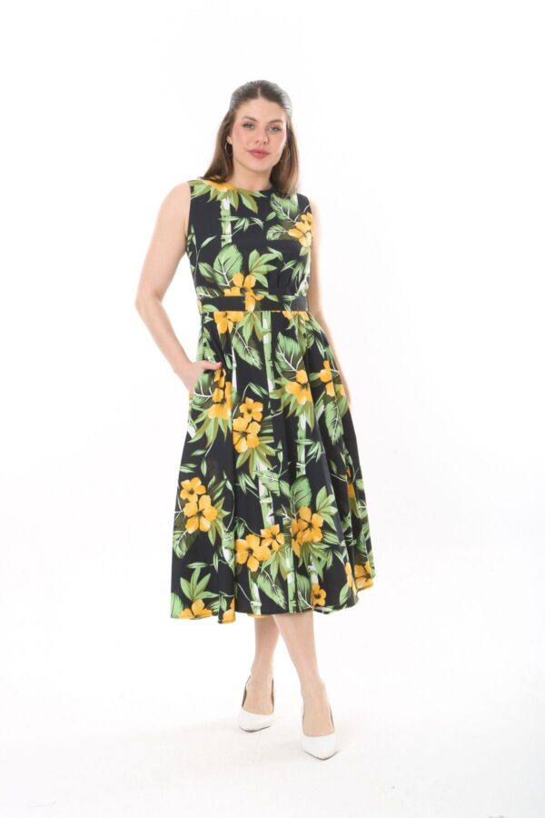 Linen Flare Slevles dress