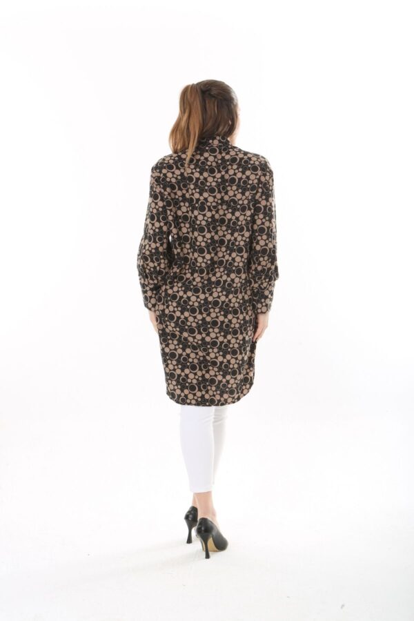 Long Linen womans Tunic shirt blouse with cuffs and collar