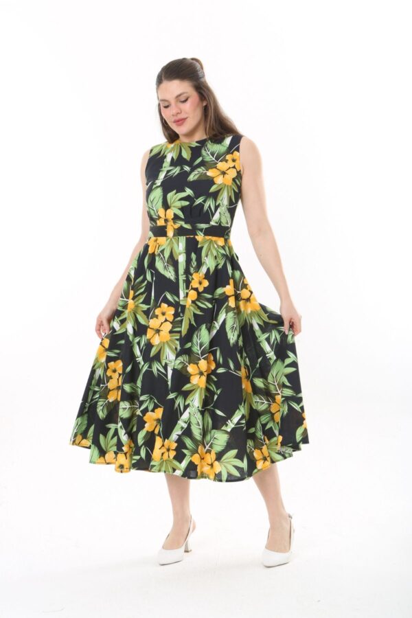 Linen Flare Slevles dress