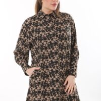 Long Linen womans Tunic shirt blouse with cuffs and collar