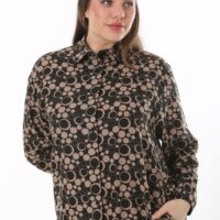 Long Linen womans Tunic shirt blouse with cuffs and collar