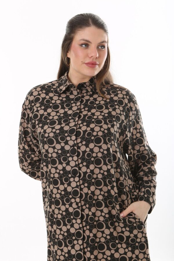 Long Linen womans Tunic shirt blouse with cuffs and collar