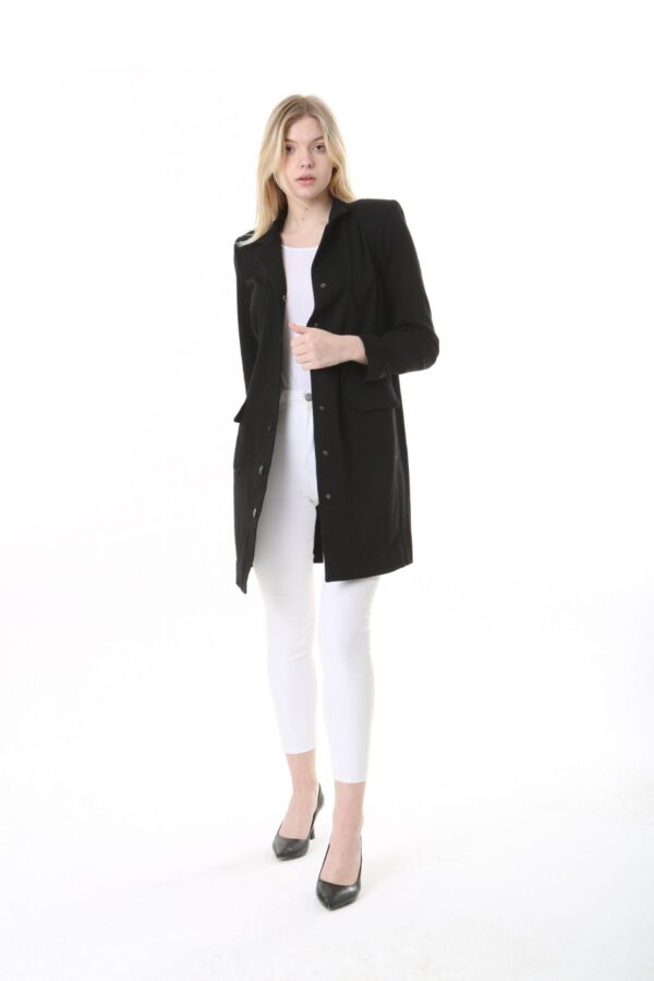 Black Unlined Rayon Jacket - Perfect for the cooler temperatures