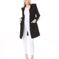 Black Unlined Rayon Jacket - Perfect for the cooler temperatures