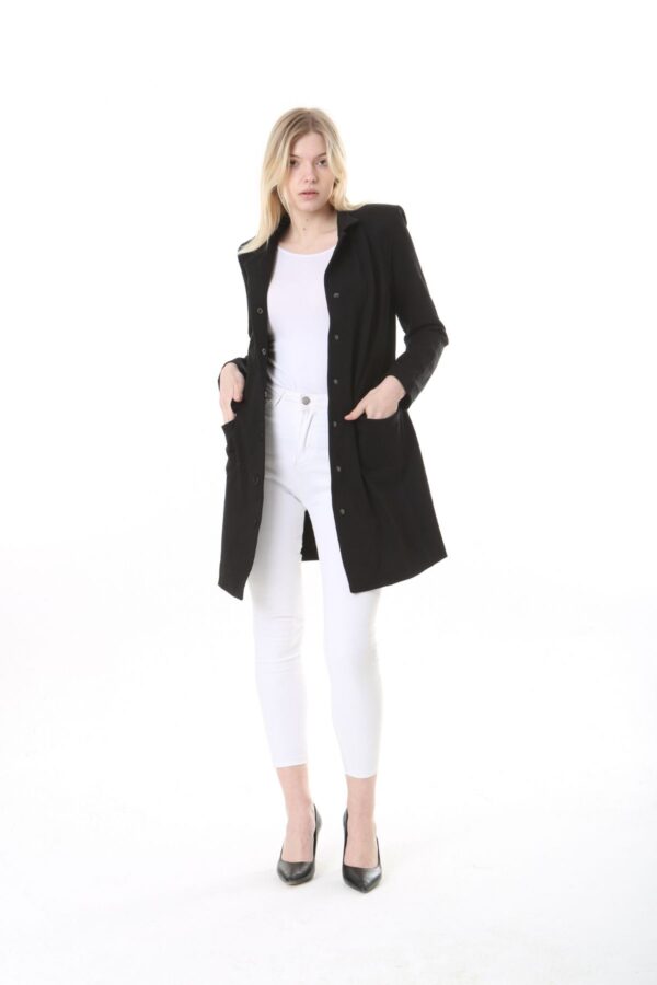 Black Unlined Rayon Jacket - Perfect for the cooler temperatures