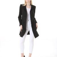 Black Unlined Rayon Jacket - Perfect for the cooler temperatures