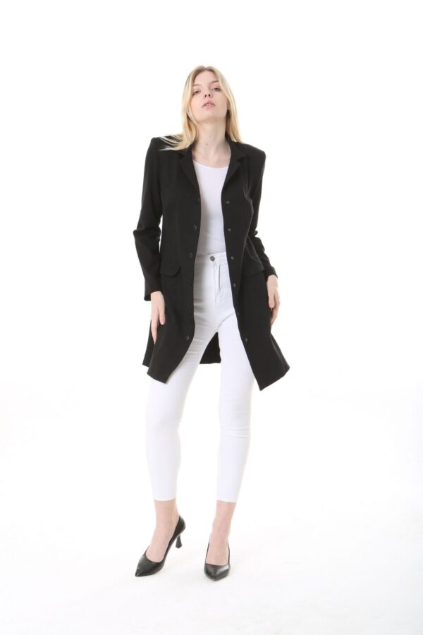 Black Unlined Rayon Jacket - Perfect for the cooler temperatures