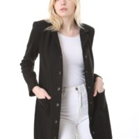 Black Unlined Rayon Jacket - Perfect for the cooler temperatures