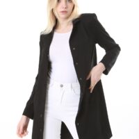 Black Unlined Rayon Jacket - Perfect for the cooler temperatures